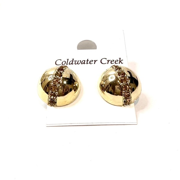 Coldwater Creek Crystal & Gold Beaded Bracelets & Elegant Dome Earring Set NWT - Picture 11 of 14